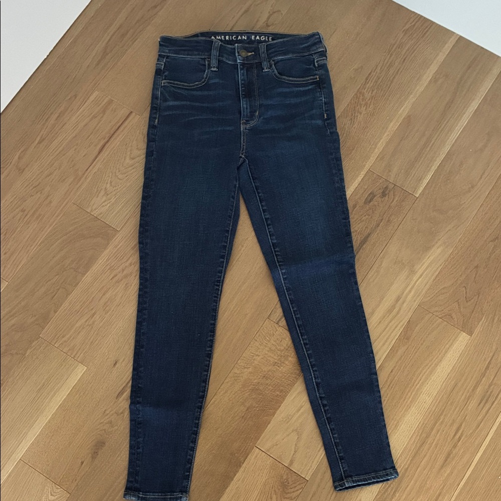 American Eagle Outfitters Indigo High-Rise Skinny Jeans 2 Short